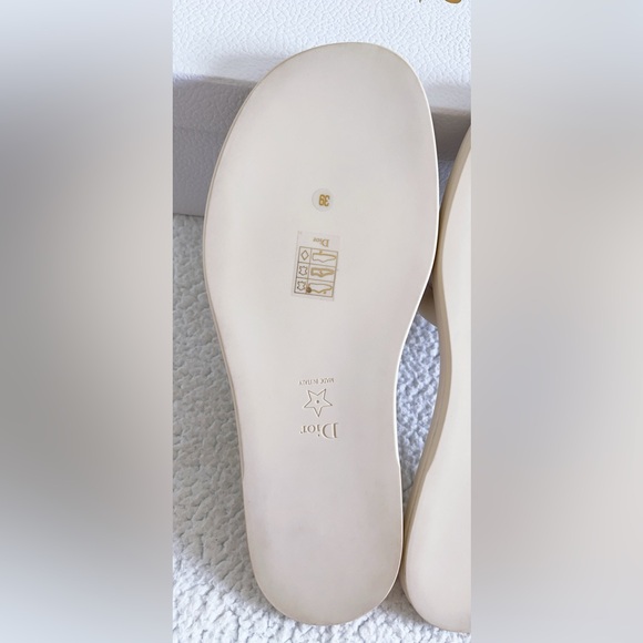 Christian Dior Every-D Embossed Lambskin Leather Slide Sandals - Picture 10 of 16